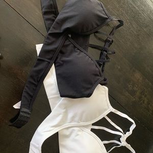 Two Alphalete wrap sports bras.  Both XS
